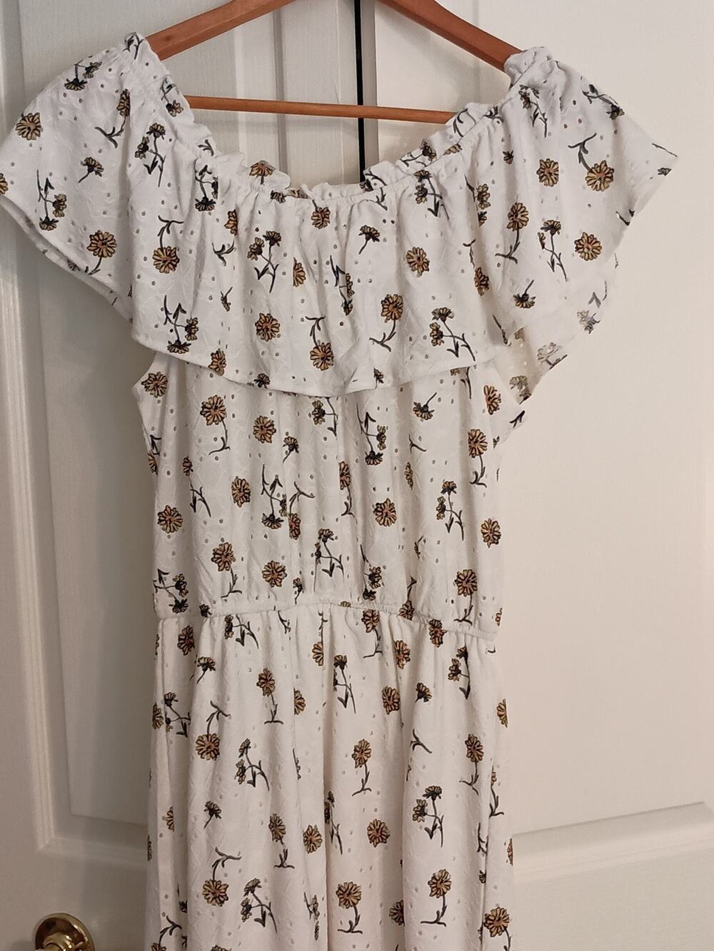 Wallflower White Floral Off-Shoulder Dress